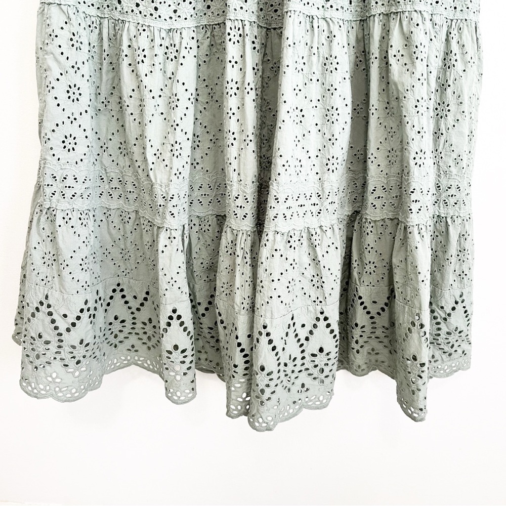 Anthropologie Green Lace Midi Dress - Picture 8 of 10